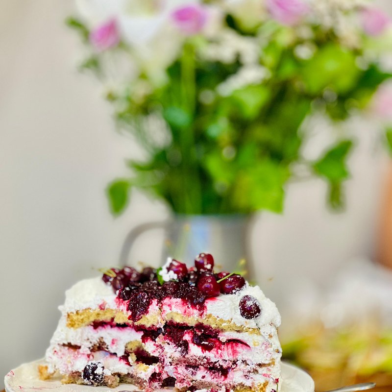 Cake aux fruits rouges